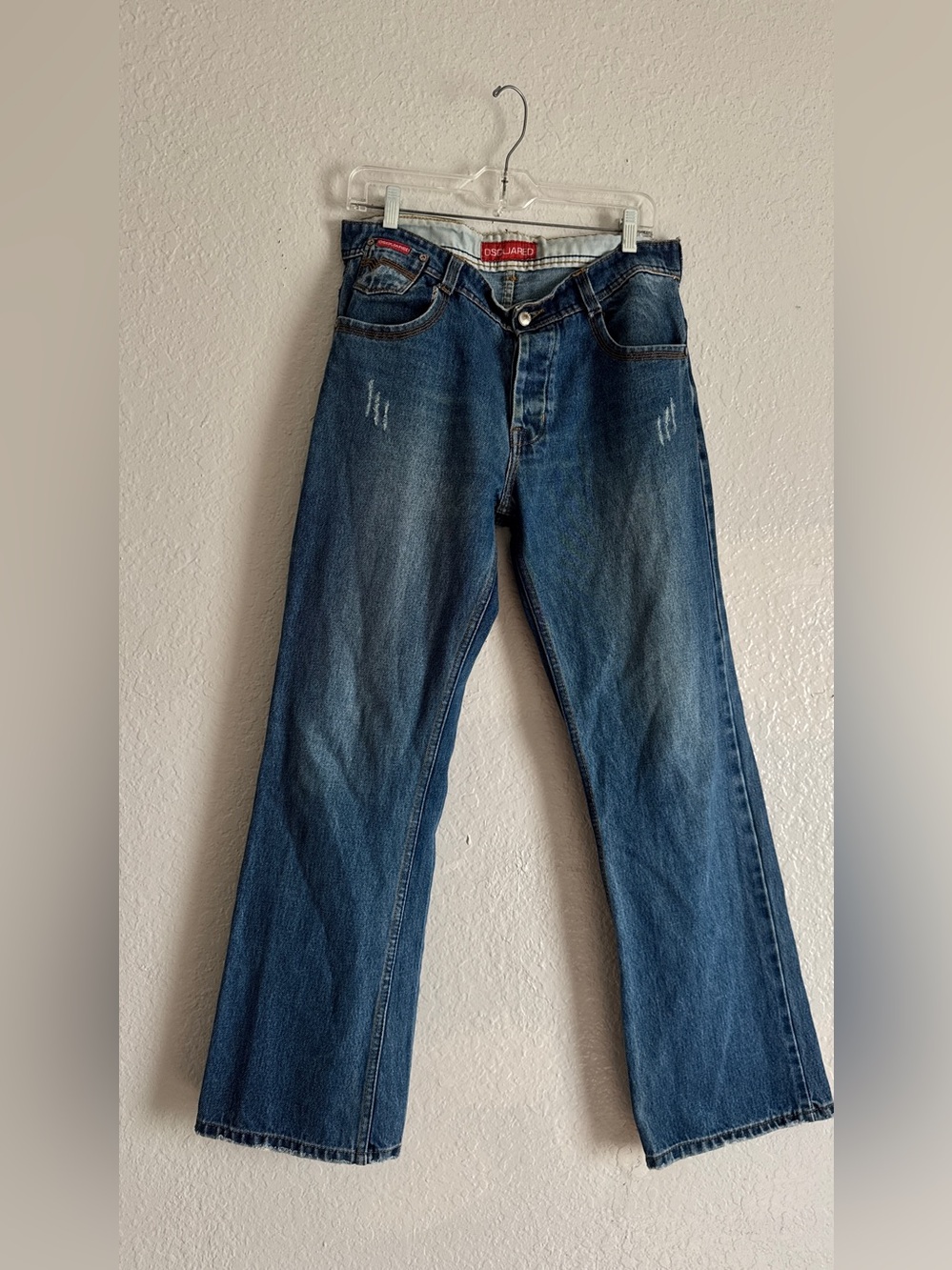 DSQUARED2 Distressed Straight Leg Jeans
